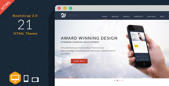 21 - Multipurpose HTML Theme - Portfolio Creative