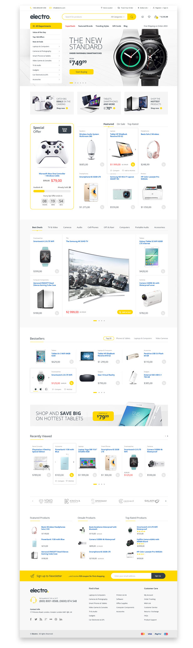 Electro Electronic eCommerce PSD