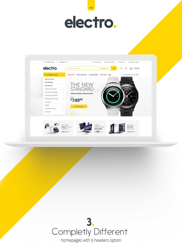 Electro Electronic eCommerce PSD