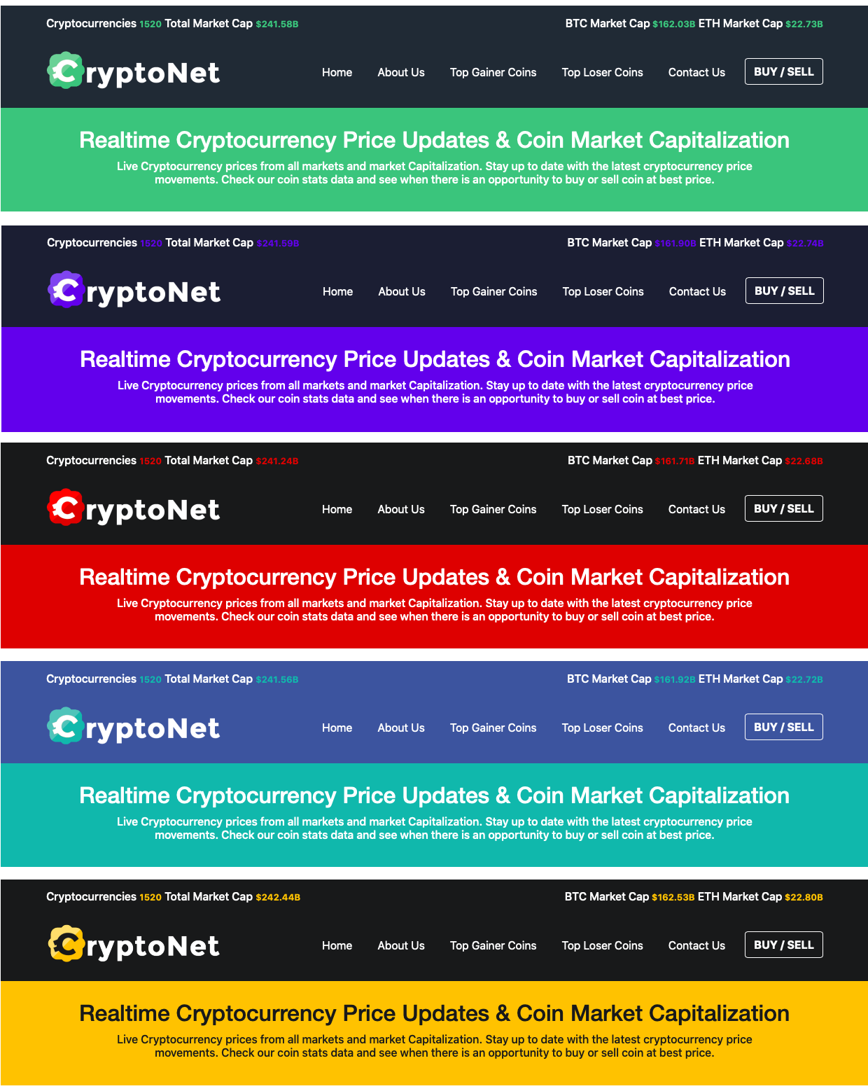 Crypto Net - Realtime Cryptocurrency Coin Market Cap, Live Prices, Charts & Ticker PHP Script - 8