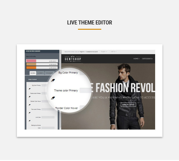 Fashion Prestashop Theme- Live Theme Editor