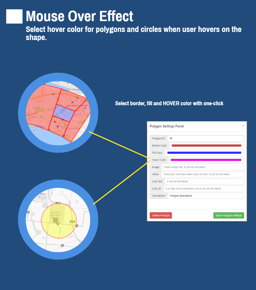 Google Map Moseover color changing for Shapes