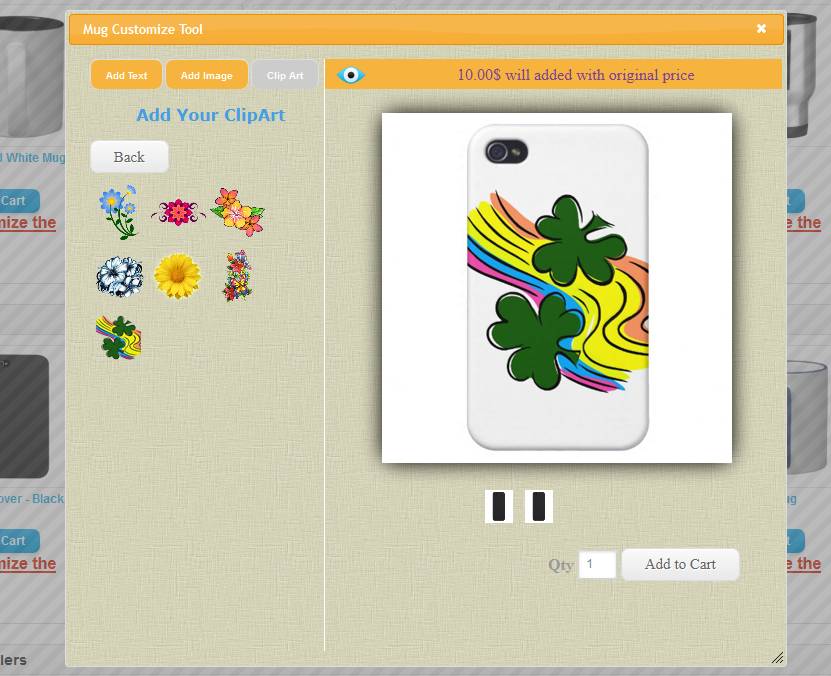 Mug Design and Custom Printing Module for OpenCart - 10