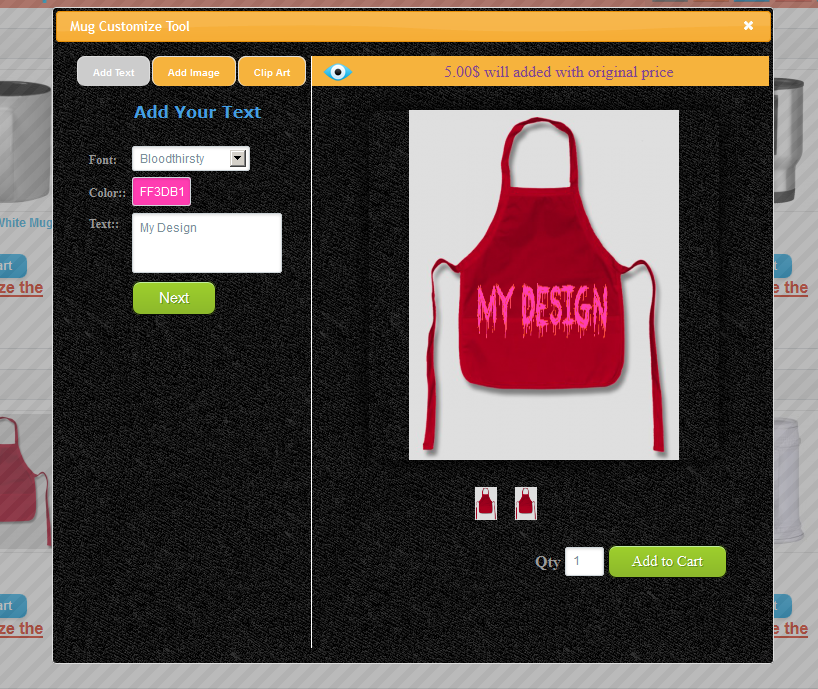 Mug Design and Custom Printing Module for OpenCart - 13