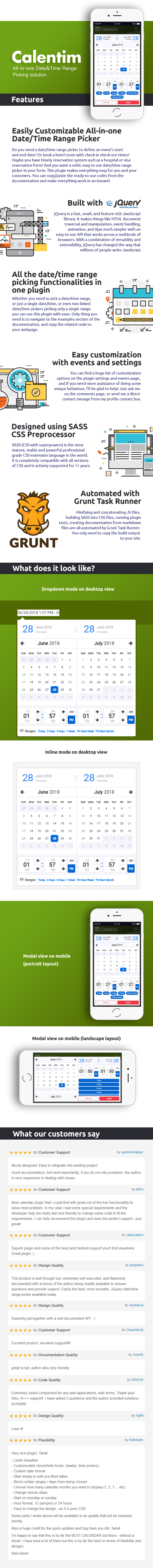 Calentim - Date Time Range Picker - 1