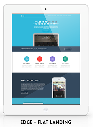 Edge for WordPress - Flat Landing