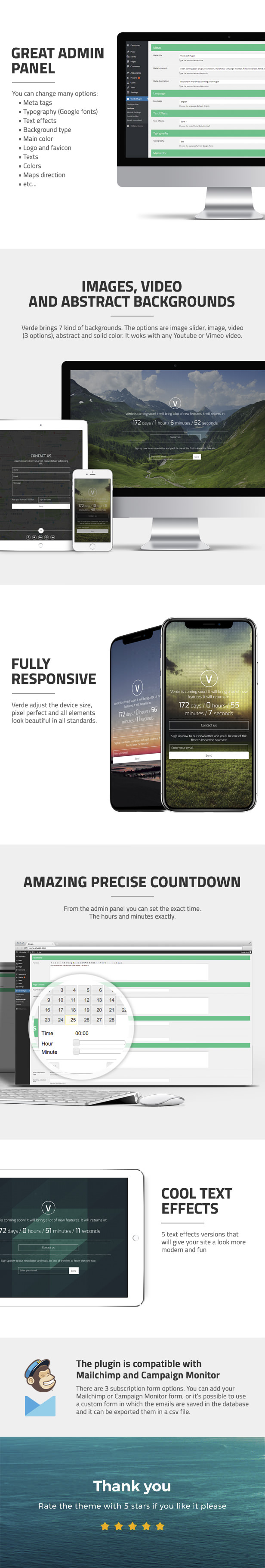 Verde - Responsive WordPress Coming Soon Plugin - 4