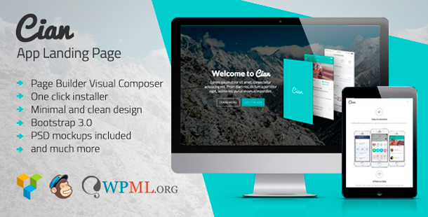 Cian - App Landing Page WordPress