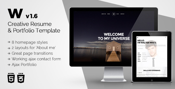 White - Creative Resume & Portfolio Template