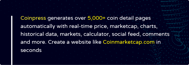 Coinpress - Cryptocurrency Pages for WordPress - 4