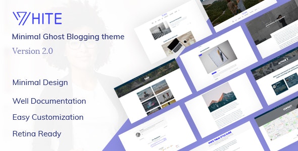 White - Minimal and creative ghost blogging theme - Ghost Themes Blogging
