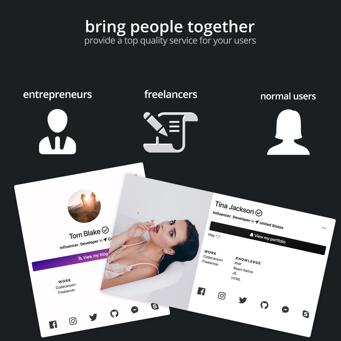 phpConnectMe - Instagram Custom Social Profile - 2