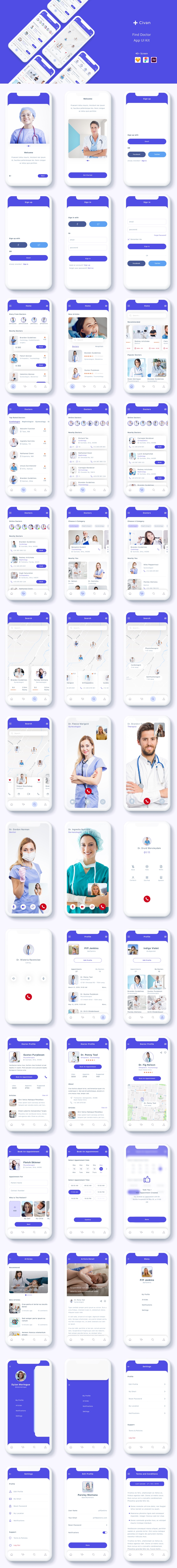 Civan - Find Doctor App UI Kit - 2