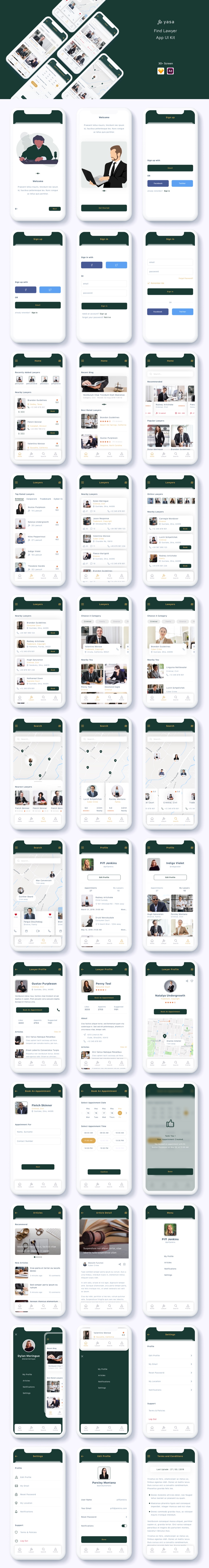 Yasa - Find Lawyer App UI Kit - 2