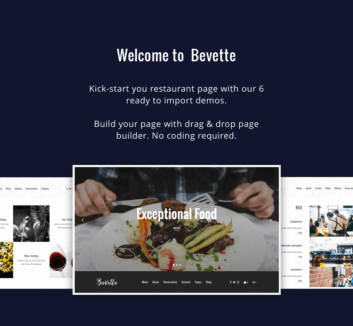 Bevette - classy restaurant & cafe theme - 1