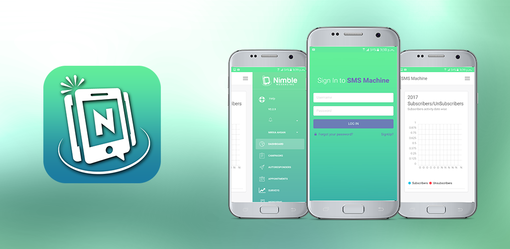 Cover Main Image of nimble messaging sms marketing application for business android version fully exclusive application