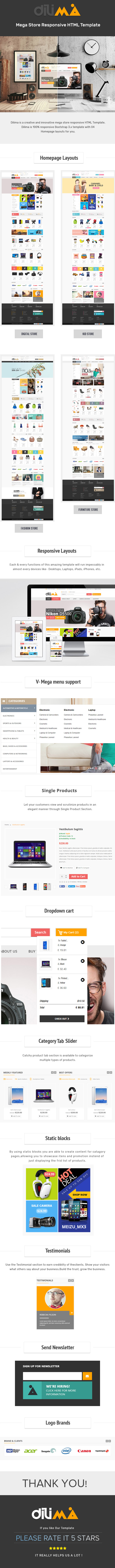 Dilima - Electronics Fashion Store HTML Template - 1