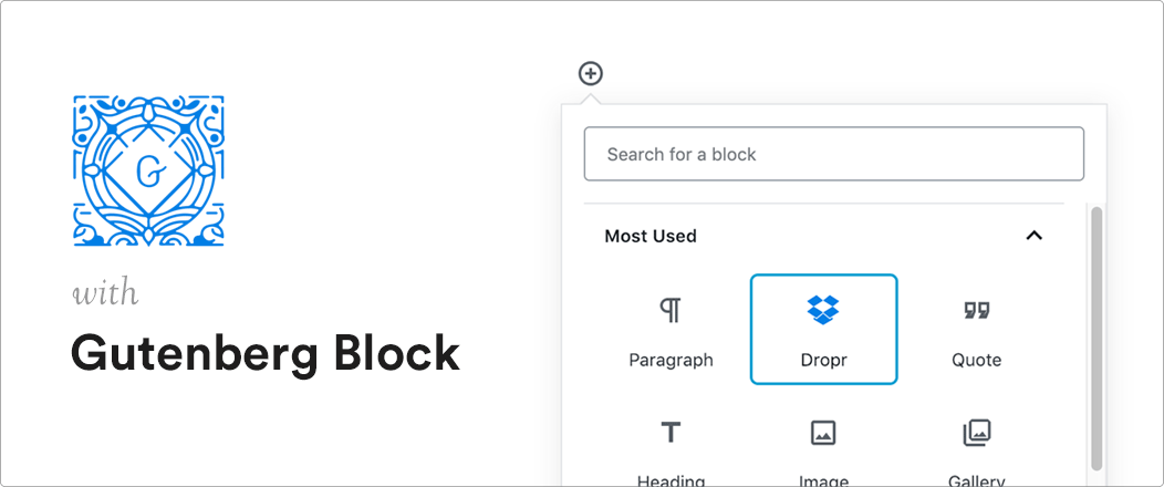 Gutenberg Block Included