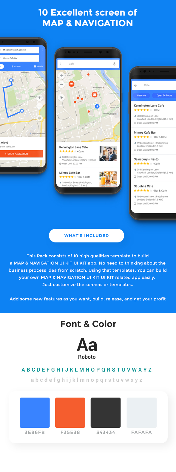 MapNavi - Maps & Navigation UI KIT for Sketch - 1