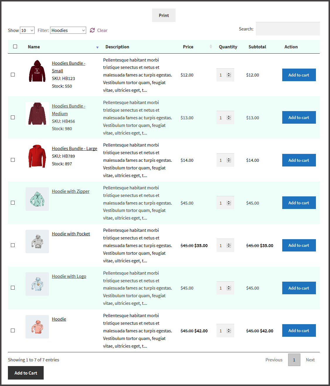 WooCommerce Bulk Shop - Product Bundle Table Plugin - 2