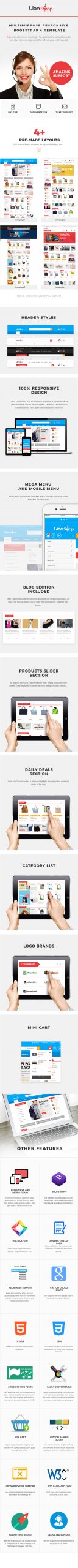 Lion - eCommerce Bootstrap 4 Template - 1