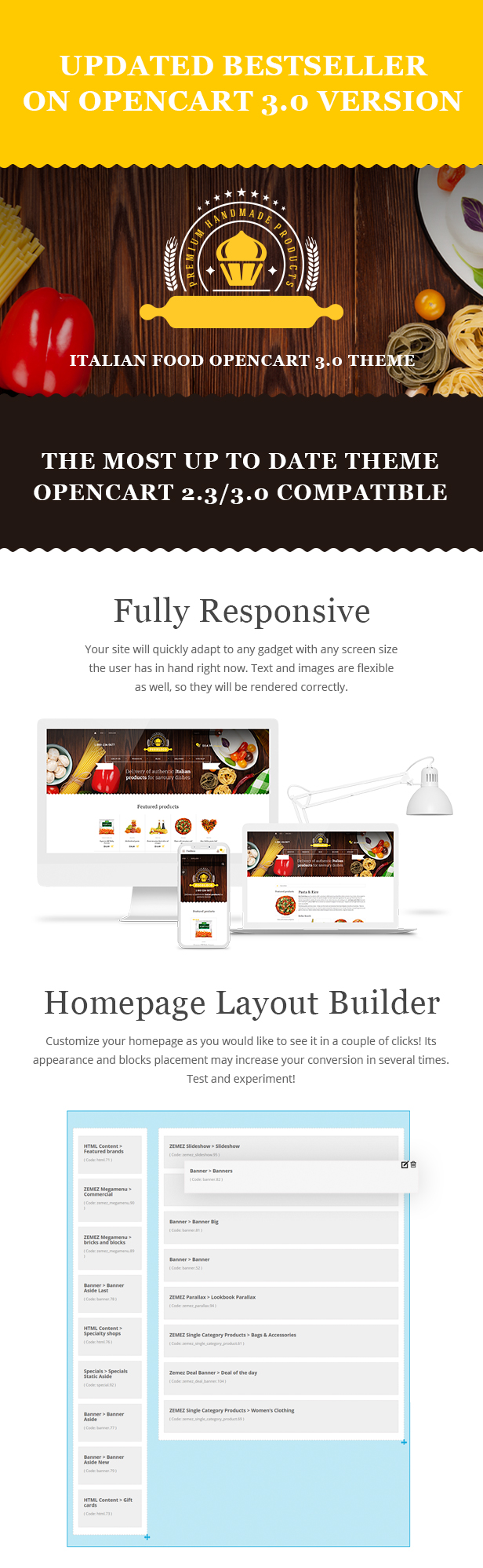 Foodleco - Italian Food OpenCart theme - 1