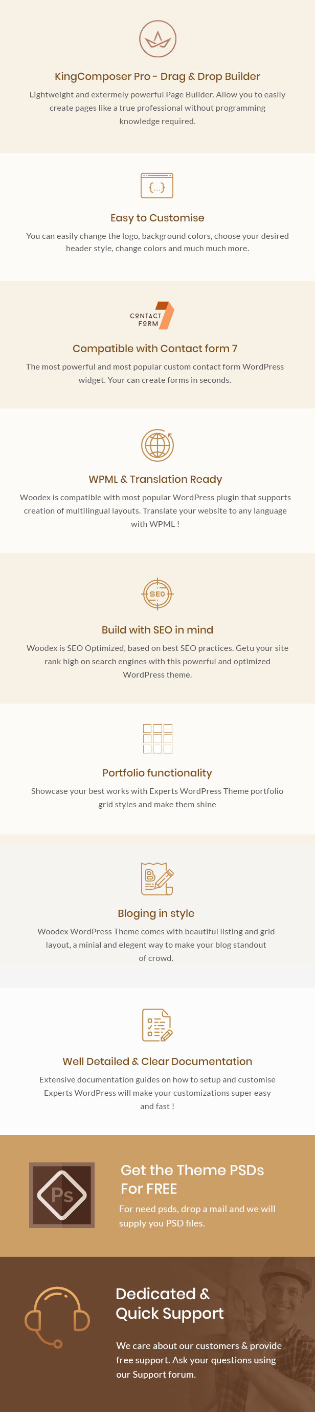 Woodex - Carpenter and Craftman Business WordPress Theme - 2