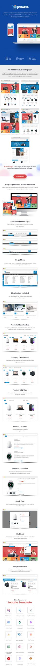 Jobaria - Digital Products Store eCommerce Bootstrap 4 Template - 1