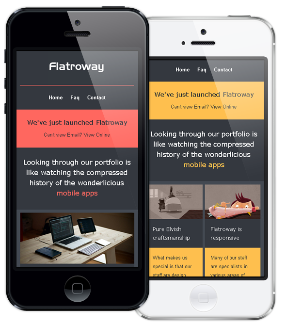 Responsive Email Template FlatroWay - Metro & Flat - 8