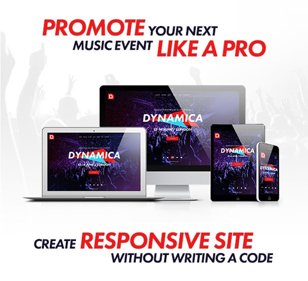 Dynamica - Music Event / Festival / Party Responsive Muse Template - 1