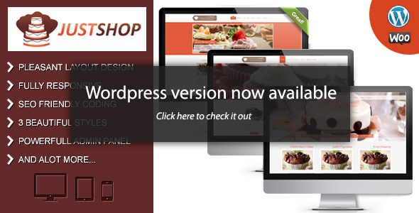 JustCakes - Cake Bakery HTML template - 1