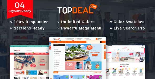 TopDeal - Responsive MultiPurpose HTML 5 Template (Mobile Layouts Included) - 3