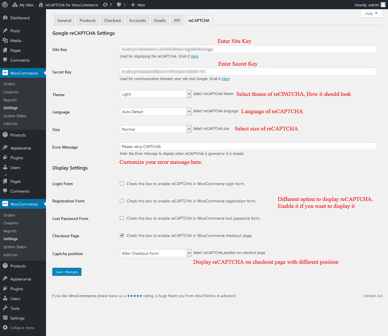 reCAPTCHA for WooCommerce - 1
