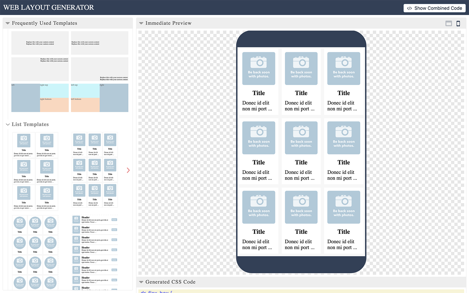 Web Layout Code Generator - 4