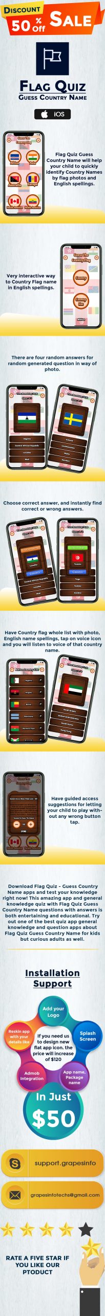 Flag Quiz Guess Country Name IOS (Swift) - 1