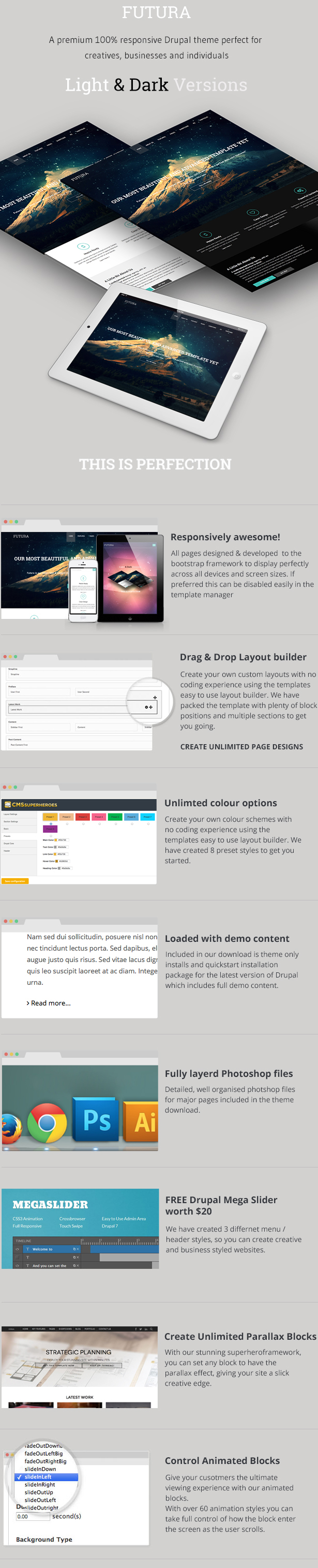 Futura, MultiPurpose Creative Drupal Theme - 1