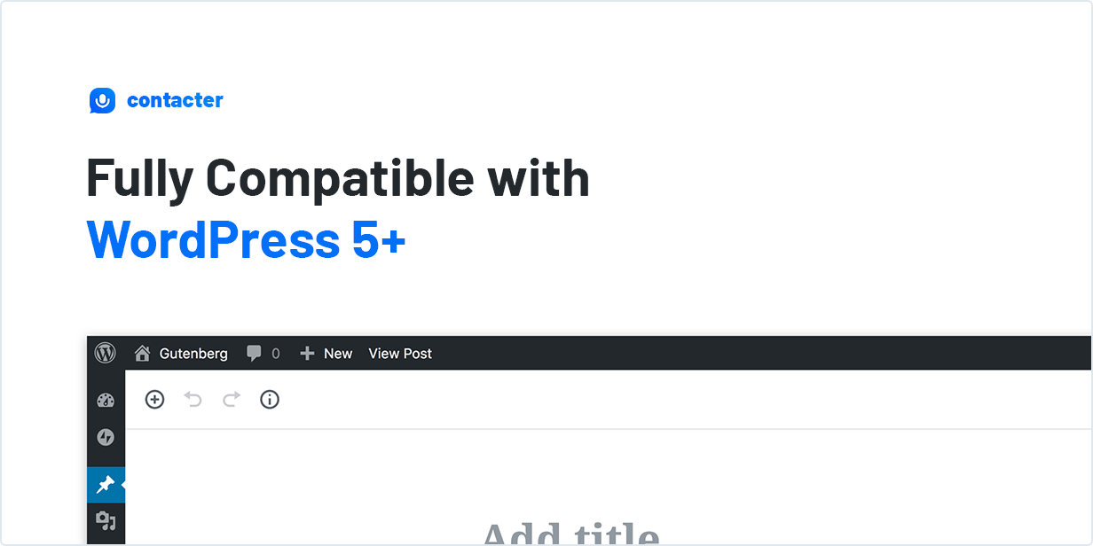 Fully Compatible with WordPress 5+