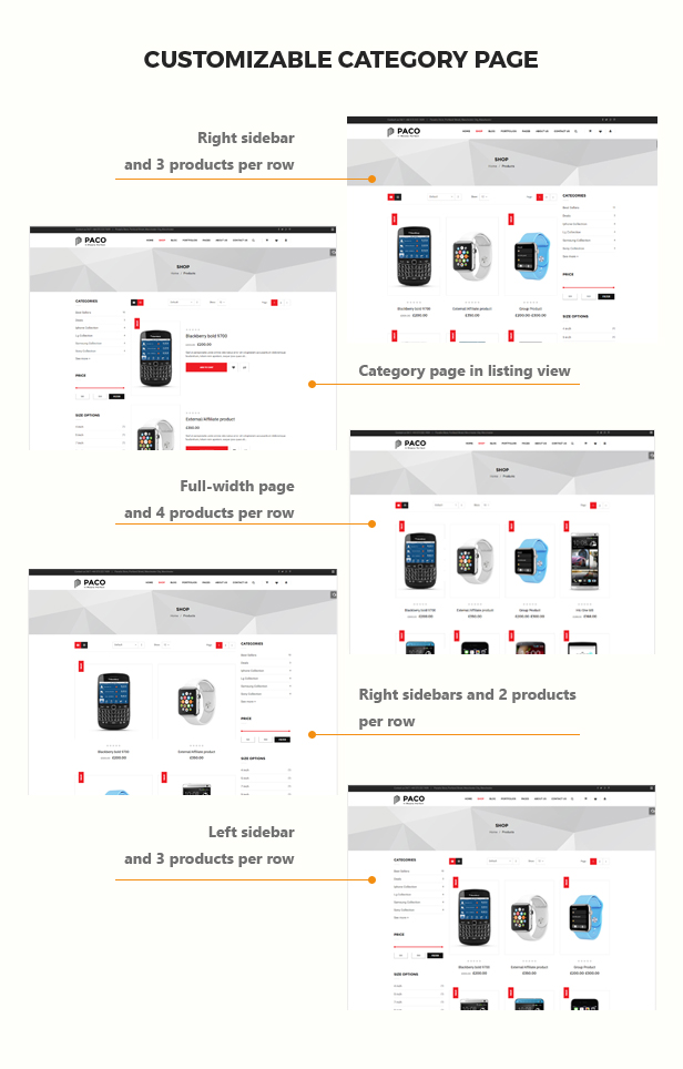 Paco - Responsive WooCommerce WordPress Theme - Category Page