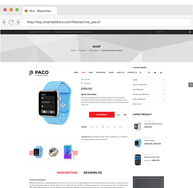 product page