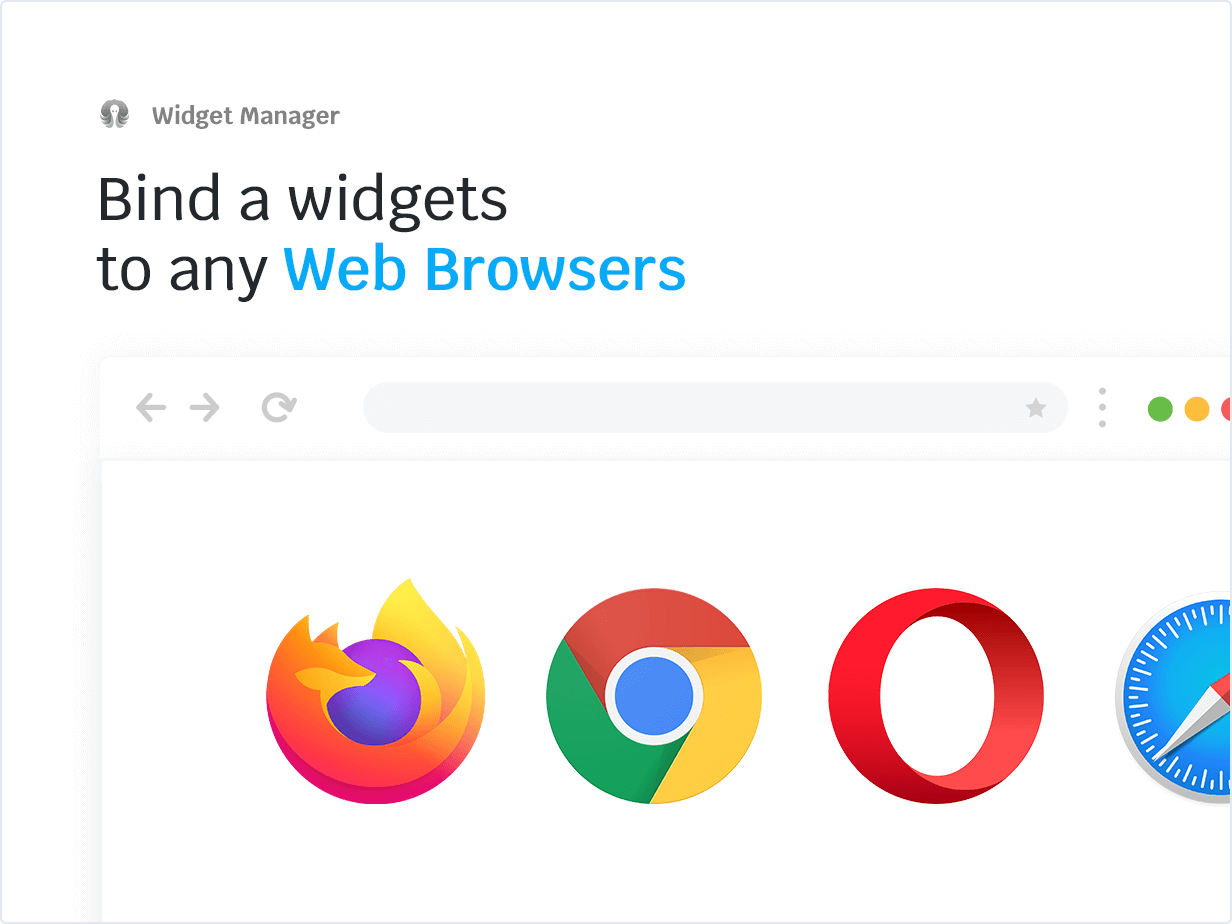 Binding a widget to any Web Browsers