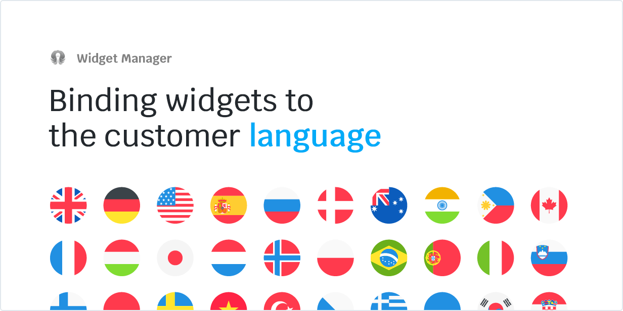 Binding widgets to the customer language