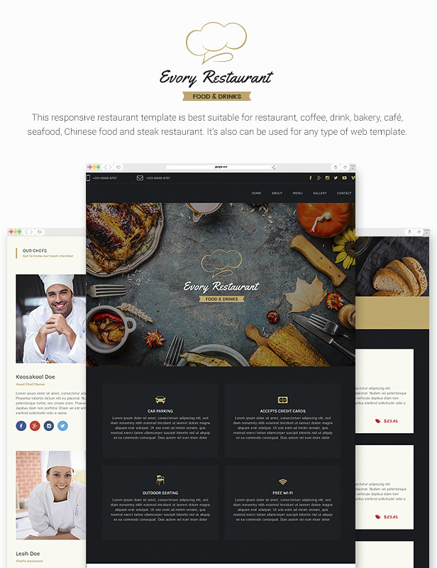 Evory - Responsive Restaurant Adobe Muse Template - 8