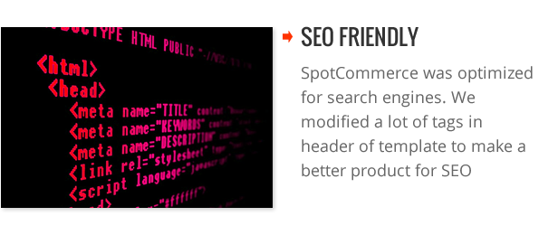 SEO friendly - SpotCommerce Blogger Shopping Template