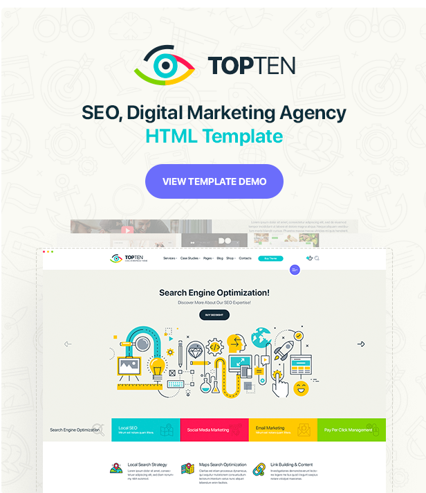 SEO, Digital Marketing Agency HTML Template