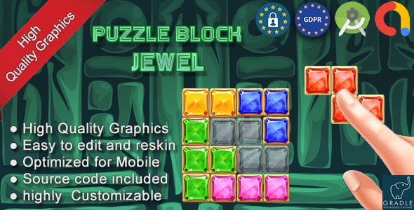 Puzzle Block Jewel V2 (Admob + GDPR + Android Studio) - 4