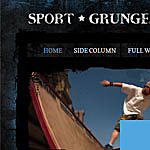 Blue Grunge Styled WordPress Theme