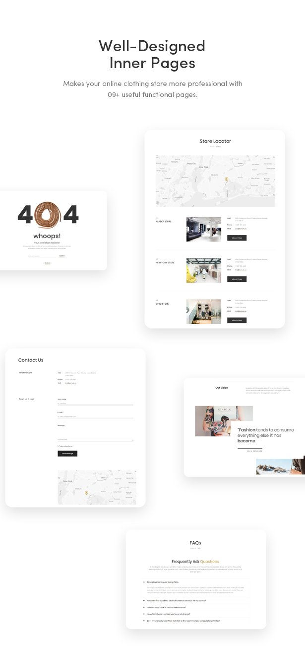 09+ Great Functional Pages - Zoli - Minimal & Modern Fashion WooCommerce WordPress Theme