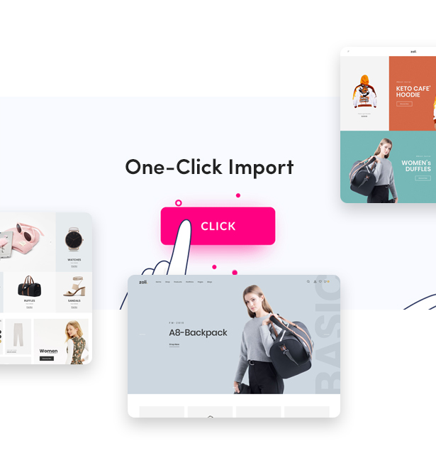 One Click Installation - Zoli - Minimal & Modern Fashion WooCommerce WordPress Theme