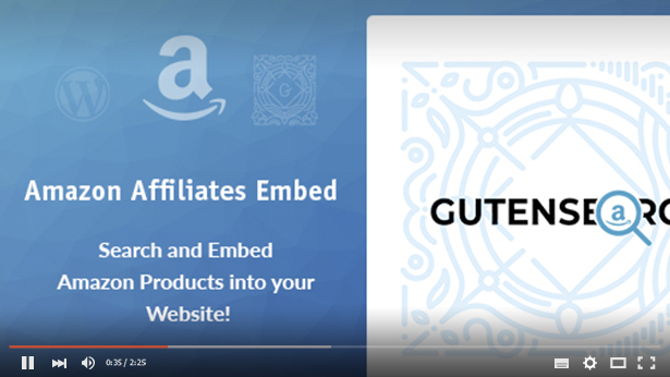 GutenSearch -  Amazon Affiliates Products Search and Embed - 6