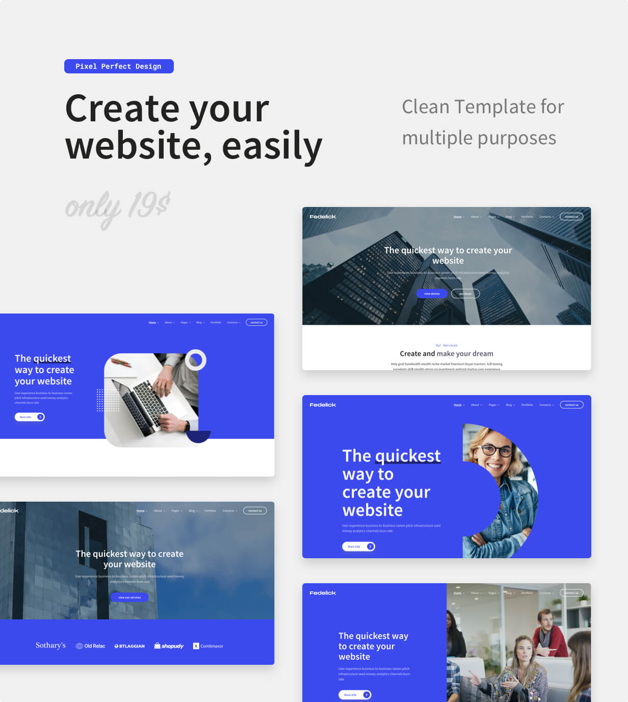 Fedelick - Corporate, Agency, Studio, Finance, Startup HTML Template - 1